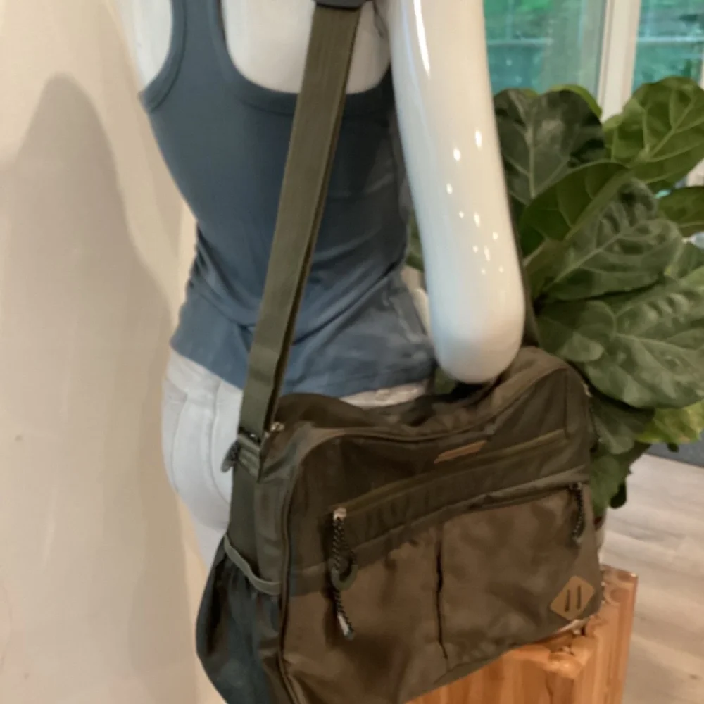 Columbia baby diaper bag with changing pad olive green medium size